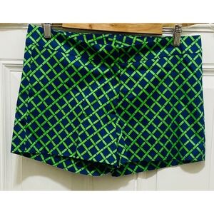 Lauren Gold Blue & Green‎ Geometric Print Shorts - Size 4